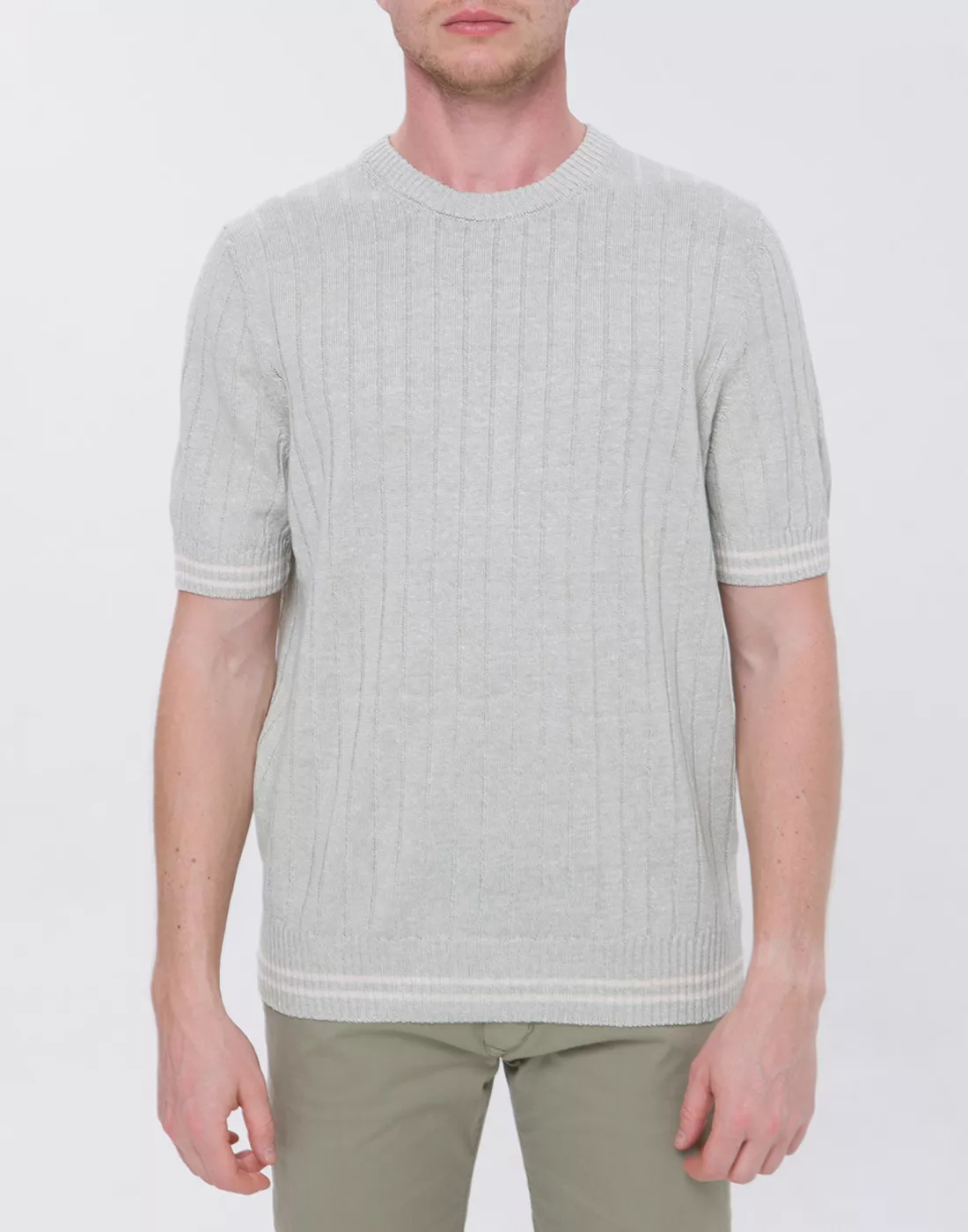 Premium Linen-Cotton Knit T-Shirt