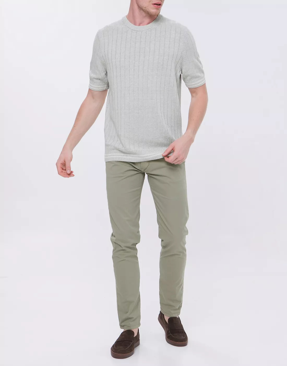 Premium Linen-Cotton Knit T-Shirt