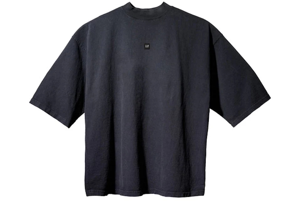 Yeezy Gap Engineered by Balenciaga Logo 3/4 Sleeve Tee - Black