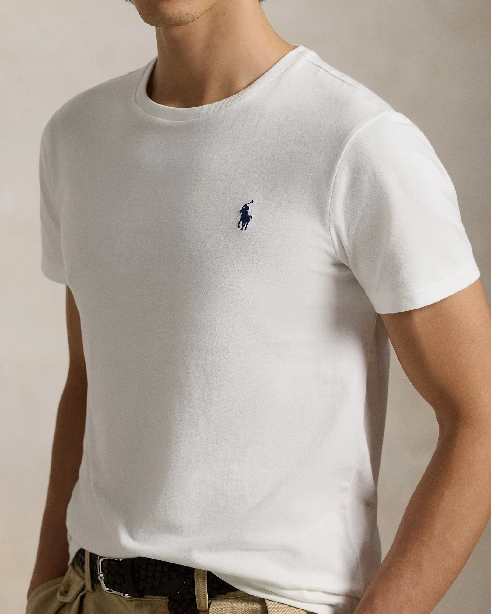 Custom Slim Fit Jersey Crewneck T-Shirt Save to Wishlist Polo Ralph Lauren