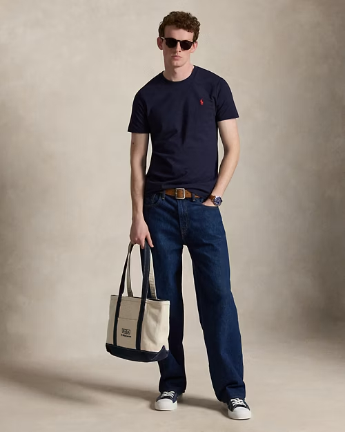 Custom Slim Fit Jersey Crewneck T-Shirt Save to Wishlist Polo Ralph Lauren