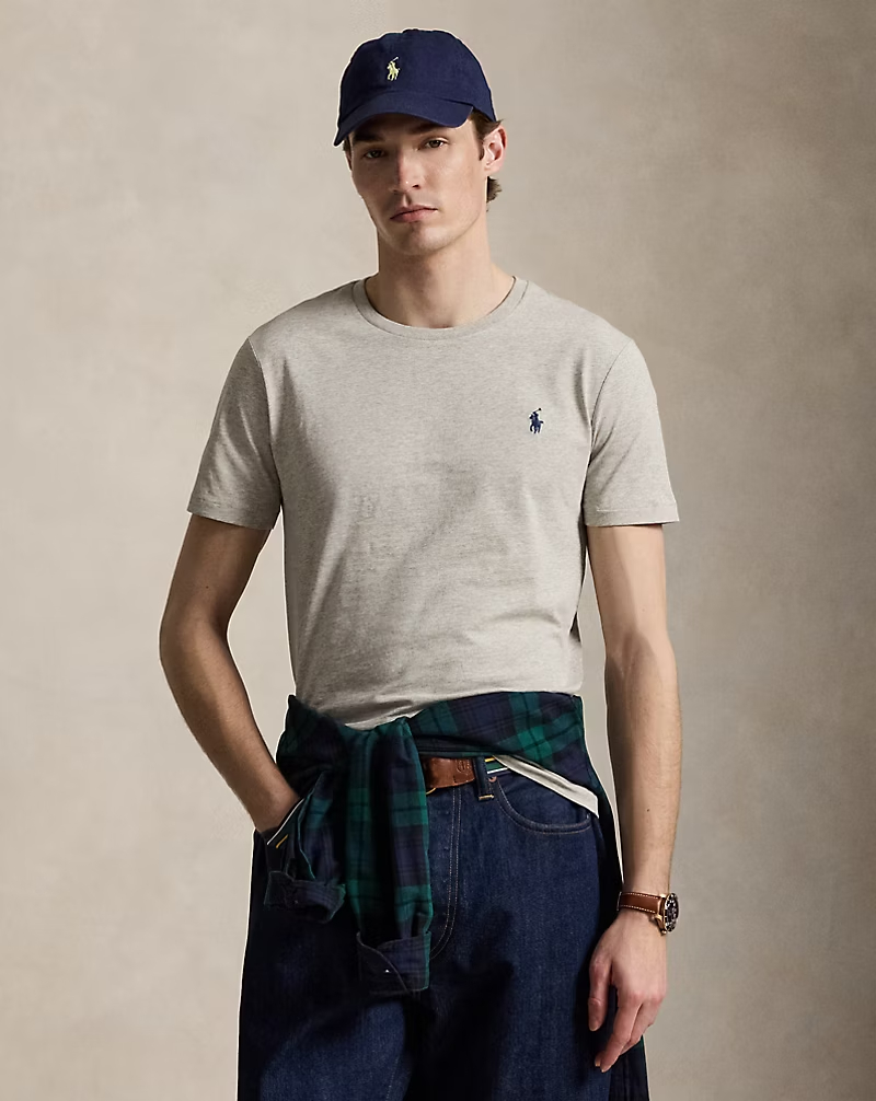 Custom Slim Fit Jersey Crewneck T-Shirt Save to Wishlist Polo Ralph Lauren