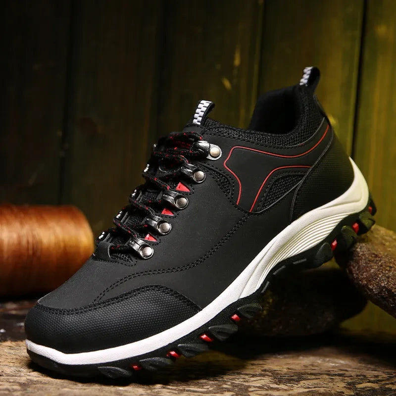 Men's Waterproof Puncture-Resistant Round-Toe Orthopedic Walking Hiking Shoes