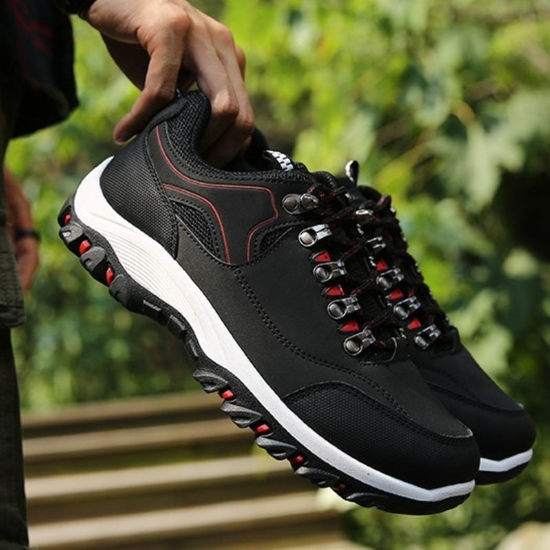 Men's Waterproof Puncture-Resistant Round-Toe Orthopedic Walking Hiking Shoes
