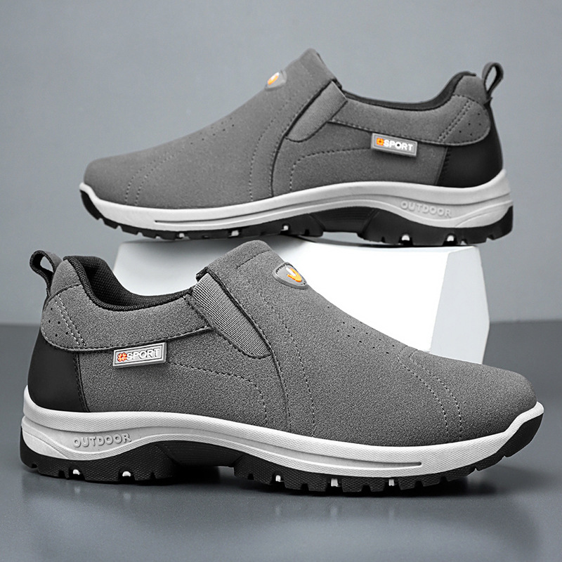 Men's Comfortable Breathable Lightweight Double Layer Waterproof Wide Toe Walking Shoes Orthopedic Shoes-SCSLUXE