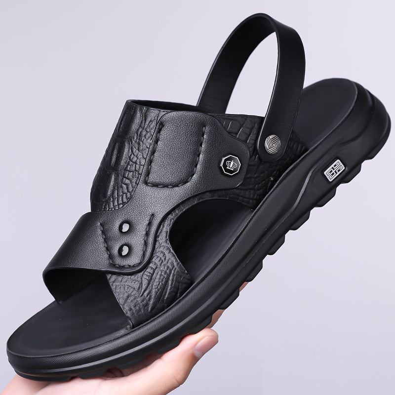 (⏰Limited Time Sale 49% OFF 🔥)Premium Leather Men’s Vintage Sandals – Open-Toe Design, Breathable & Lightweight, Durable Anti-Slip Sole, All-Day Comfort for Walking, Vacation, and Daily Wear-SCSLUXE
