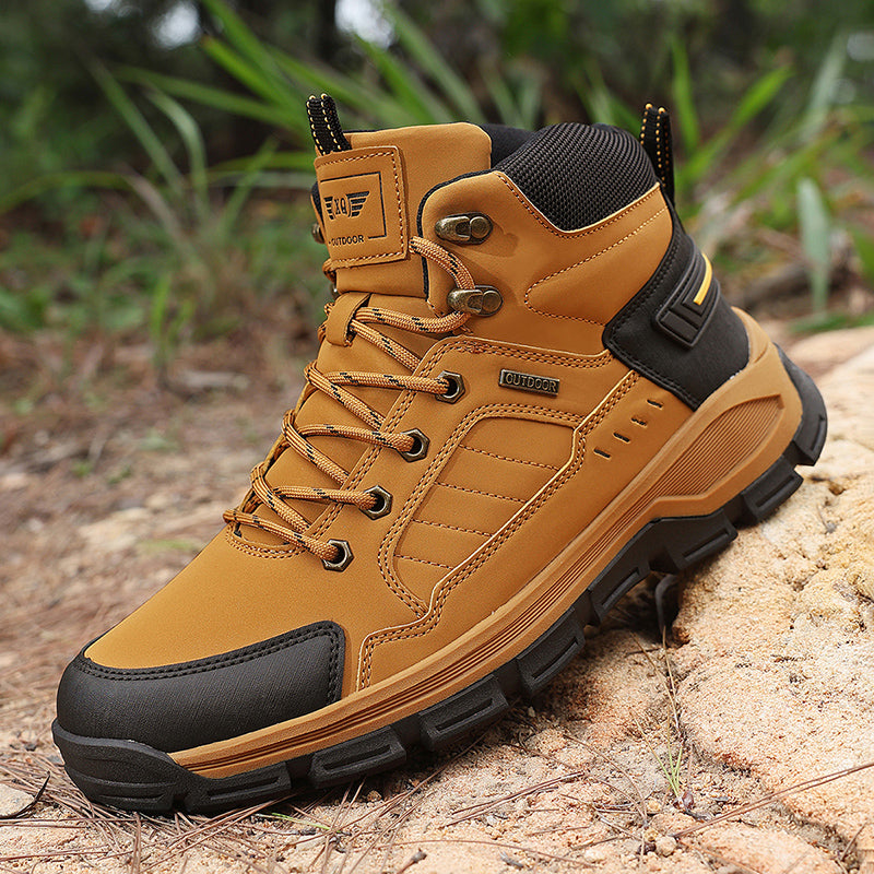 (⏰ Limited Time Sale 70% OFF 🔥) Men’s Premium Leather Hand Stitched Full-Grain Leather Boots Motorcycle Boots Work Boots Hiking Boots – Waterproof, Cut-Resistant, Anti-Slip Sole, Shock-Absorbing Arch Support, All-Day Comfort-SCSLUXE