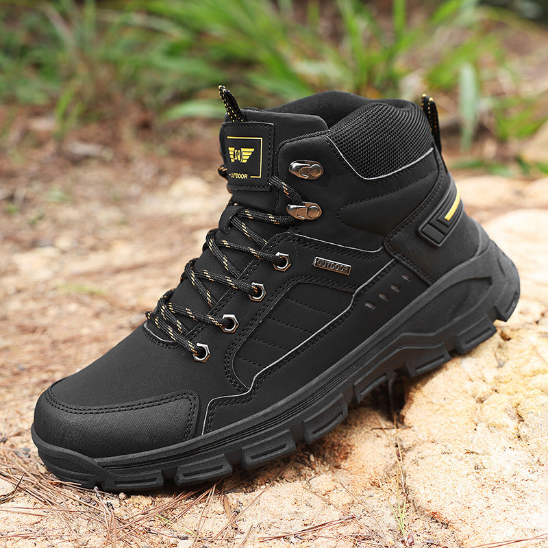 (⏰ Limited Time Sale 70% OFF 🔥) Men’s Premium Leather Hand Stitched Full-Grain Leather Boots Motorcycle Boots Work Boots Hiking Boots – Waterproof, Cut-Resistant, Anti-Slip Sole, Shock-Absorbing Arch Support, All-Day Comfort-SCSLUXE