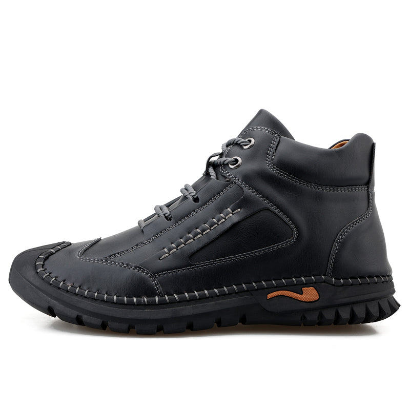 (⏰Limited Time Sale 70% OFF 🔥)Men’s Genuine Leather Hiking Boots Outdoor Casual Shoes Durable Hand-Stitched Wide Toe Work Ankle Support Walking Sneakers-SCSLUXE