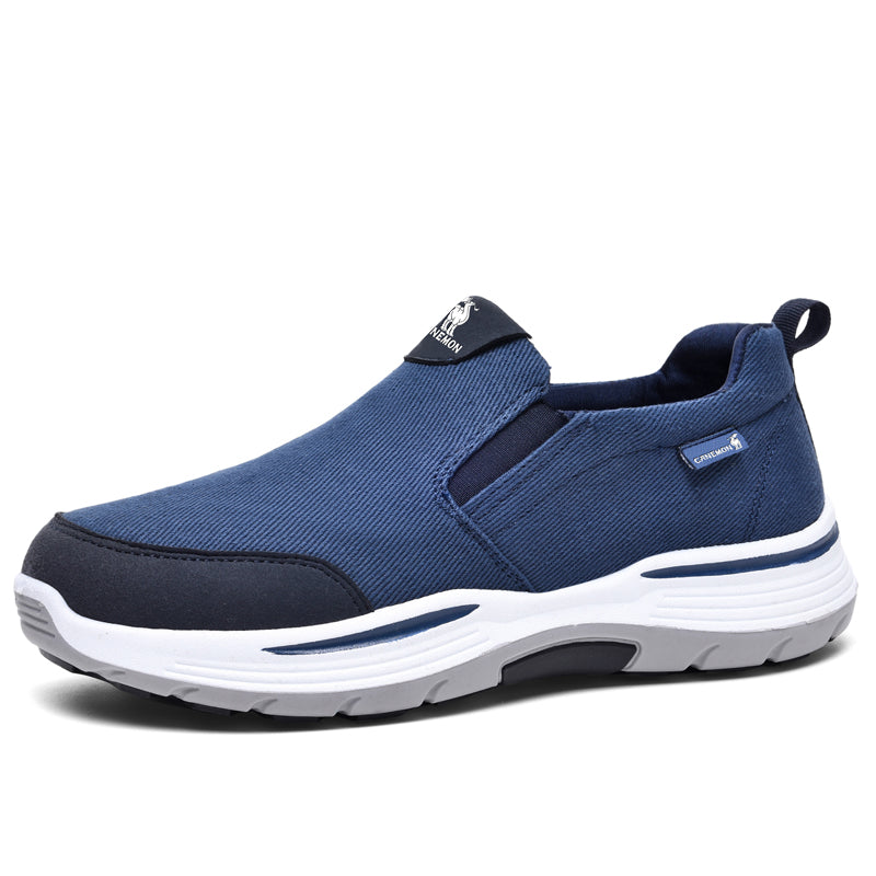 Men’s Slip-On Walking Shoes – Lightweight Cushioned Sole, Waterproof Mesh, Wide Toe Box, Arch Support & Non-Slip Traction-SCSLUXE