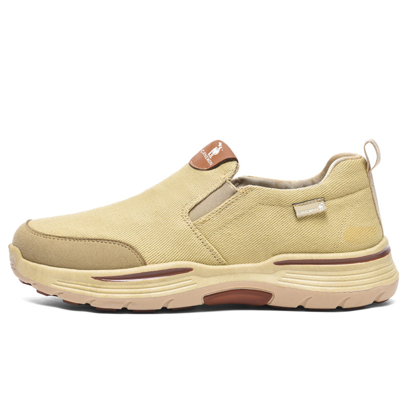 Men’s Slip-On Walking Shoes – Lightweight Cushioned Sole, Waterproof Mesh, Wide Toe Box, Arch Support & Non-Slip Traction-SCSLUXE