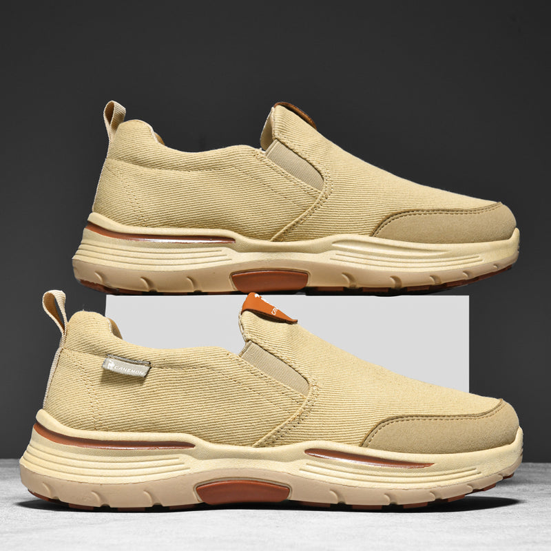 Men’s Slip-On Walking Shoes – Lightweight Cushioned Sole, Waterproof Mesh, Wide Toe Box, Arch Support & Non-Slip Traction-SCSLUXE