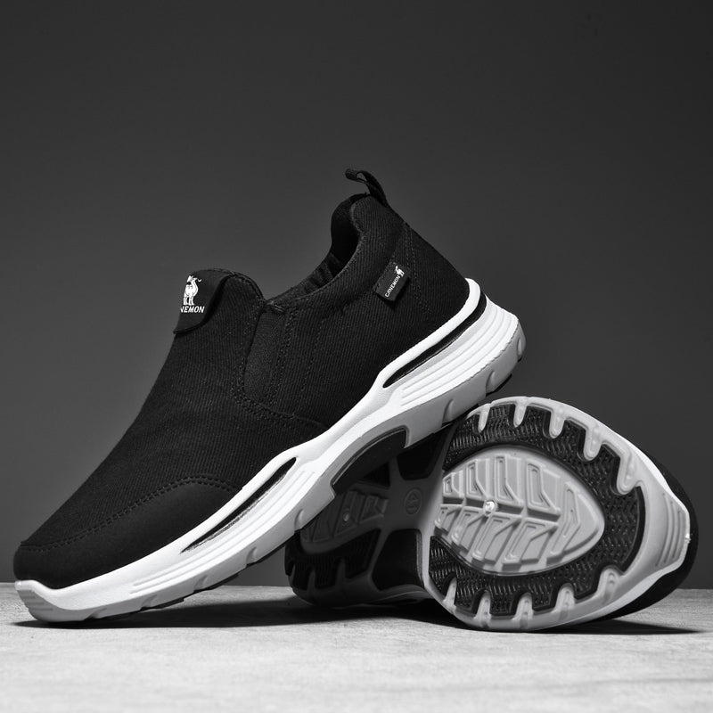 Men’s Slip-On Walking Shoes – Lightweight Cushioned Sole, Waterproof Mesh, Wide Toe Box, Arch Support & Non-Slip Traction-SCSLUXE