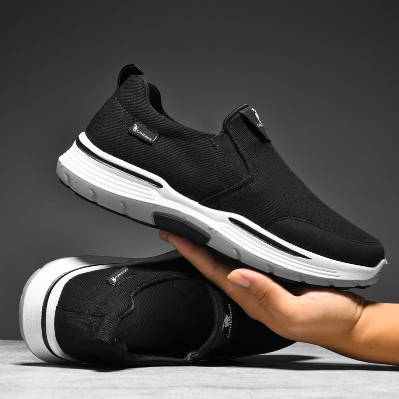 Men’s Slip-On Walking Shoes – Lightweight Cushioned Sole, Waterproof Mesh, Wide Toe Box, Arch Support & Non-Slip Traction-SCSLUXE