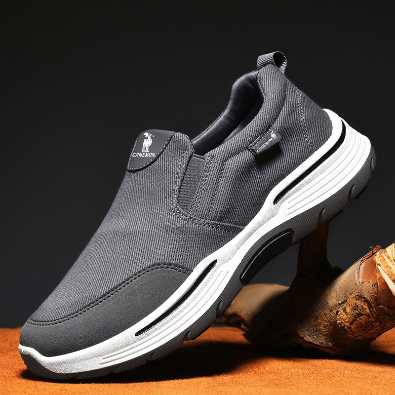 Men’s Slip-On Walking Shoes – Lightweight Cushioned Sole, Waterproof Mesh, Wide Toe Box, Arch Support & Non-Slip Traction-SCSLUXE