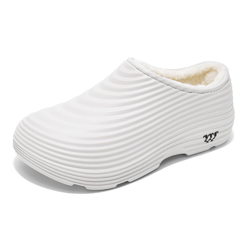 Unisex Fall/Winter Warm EVA Slip-On Clogs – Comfortable Pain-Relief Shoes with Arch Support, Waterproof & Non-Slip, Cozy Sherpa Lining for Indoor & Home Casual Wear-SCSLUXE