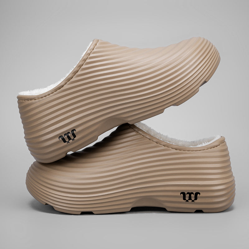 Unisex Fall/Winter Warm EVA Slip-On Clogs – Comfortable Pain-Relief Shoes with Arch Support, Waterproof & Non-Slip, Cozy Sherpa Lining for Indoor & Home Casual Wear-SCSLUXE