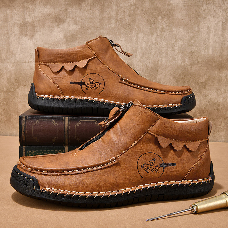 Men's Vintage Outdoor Work Boots – Orthopedic Comfort, Handcrafted Stitching, Waterproof & Non-Slip, Relieves Foot Pain-SCSLUXE