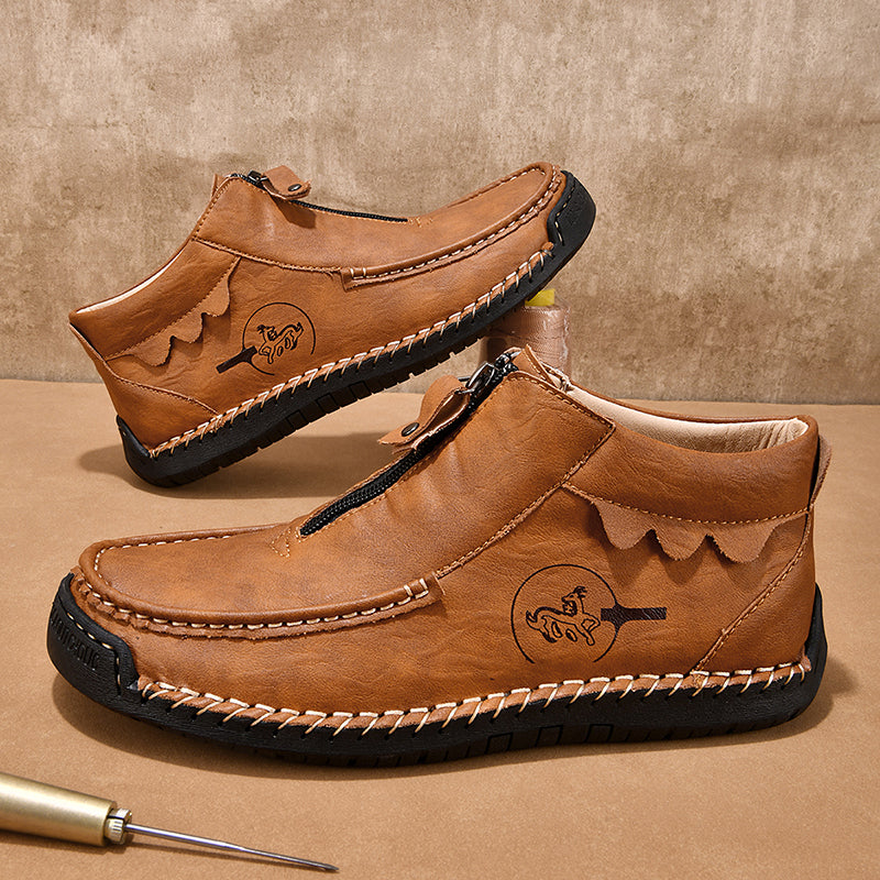 Men's Vintage Outdoor Work Boots – Orthopedic Comfort, Handcrafted Stitching, Waterproof & Non-Slip, Relieves Foot Pain-SCSLUXE