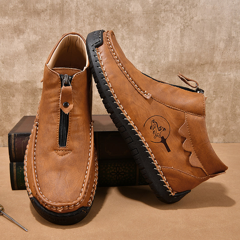 Men's Vintage Outdoor Work Boots – Orthopedic Comfort, Handcrafted Stitching, Waterproof & Non-Slip, Relieves Foot Pain-SCSLUXE