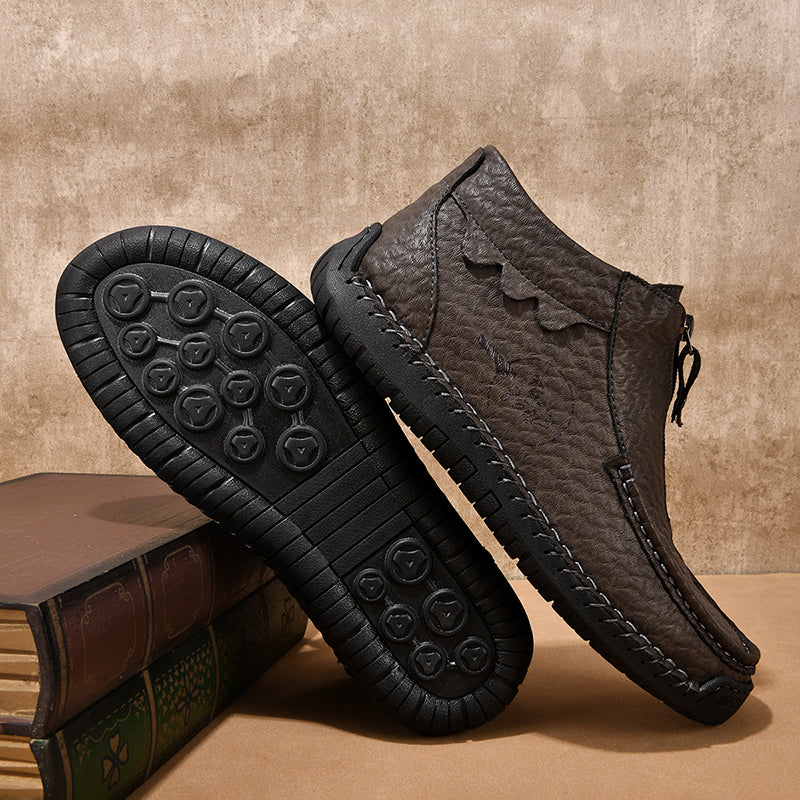 Men's Vintage Outdoor Work Boots – Orthopedic Comfort, Handcrafted Stitching, Waterproof & Non-Slip, Relieves Foot Pain-SCSLUXE