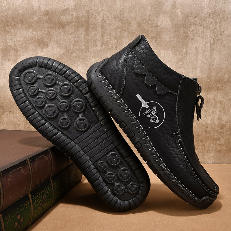 Men's Vintage Outdoor Work Boots – Orthopedic Comfort, Handcrafted Stitching, Waterproof & Non-Slip, Relieves Foot Pain-SCSLUXE