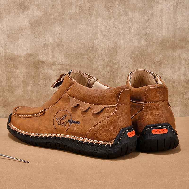 Men's Vintage Outdoor Work Boots – Orthopedic Comfort, Handcrafted Stitching, Waterproof & Non-Slip, Relieves Foot Pain-SCSLUXE