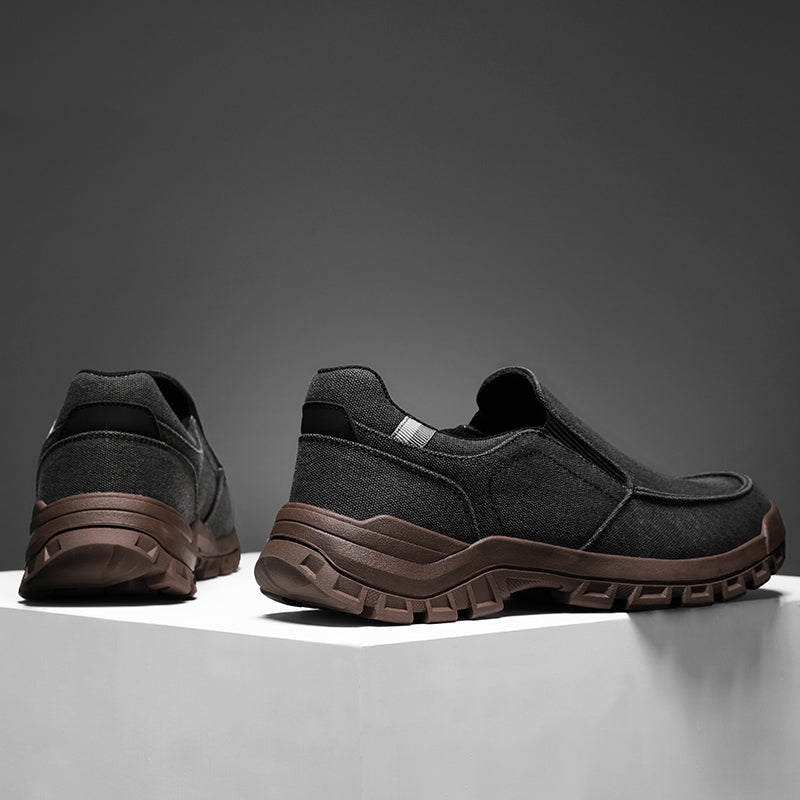 Men's Comfortable Non-Slip Pigskin Slip-On Casual Walking Shoes Outdoor Sports Shoes