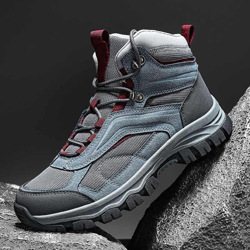 Men's Waterproof Hiking Boots - Breathable Quick-Dry Upper,Mountain Trekking & Outdoor Adventures | All-Terrain Grip & Abrasion-Proof-SCSLUXE