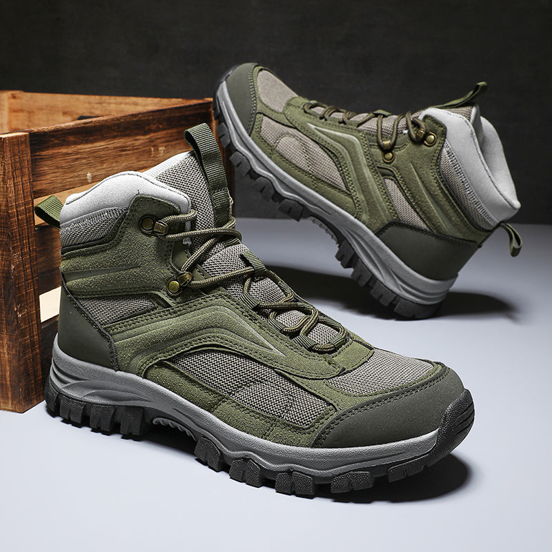 Men's Waterproof Hiking Boots - Breathable Quick-Dry Upper,Mountain Trekking & Outdoor Adventures | All-Terrain Grip & Abrasion-Proof-SCSLUXE