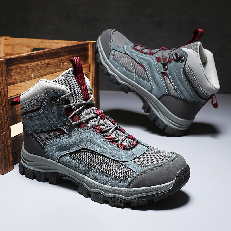 Men's Waterproof Hiking Boots - Breathable Quick-Dry Upper,Mountain Trekking & Outdoor Adventures | All-Terrain Grip & Abrasion-Proof-SCSLUXE
