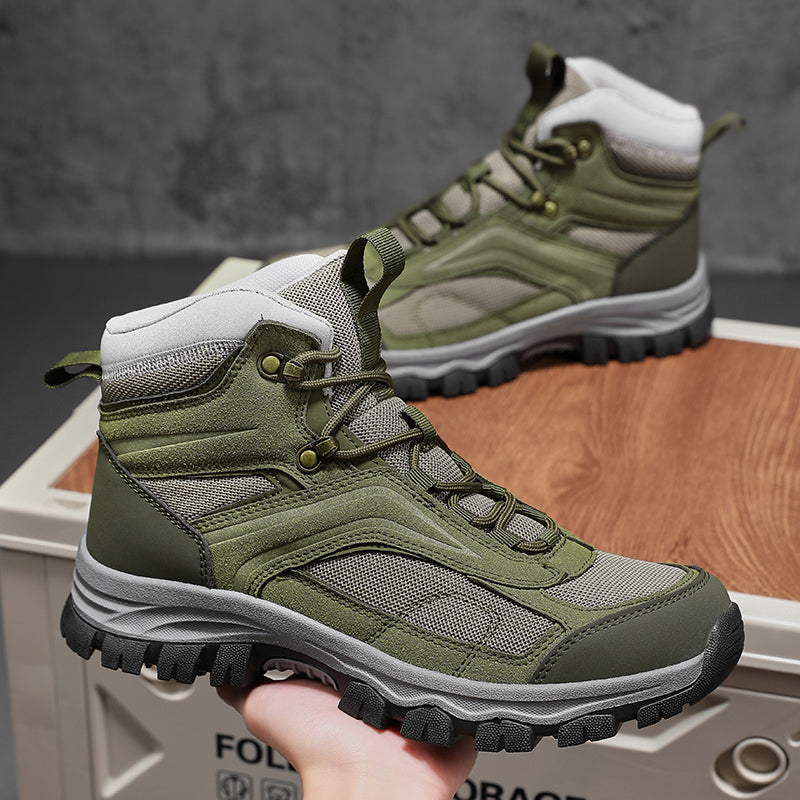 Men's Waterproof Hiking Boots - Breathable Quick-Dry Upper,Mountain Trekking & Outdoor Adventures | All-Terrain Grip & Abrasion-Proof-SCSLUXE