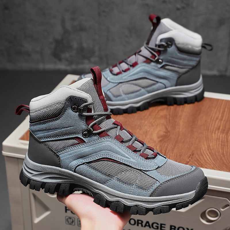 Men's Waterproof Hiking Boots - Breathable Quick-Dry Upper,Mountain Trekking & Outdoor Adventures | All-Terrain Grip & Abrasion-Proof-SCSLUXE