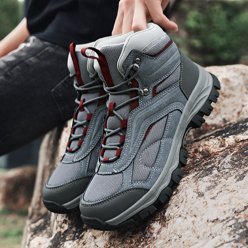 Men's Waterproof Hiking Boots - Breathable Quick-Dry Upper,Mountain Trekking & Outdoor Adventures | All-Terrain Grip & Abrasion-Proof-SCSLUXE