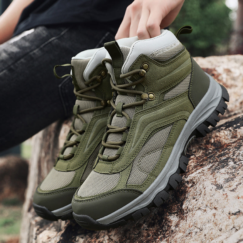 Men's Waterproof Hiking Boots - Breathable Quick-Dry Upper,Mountain Trekking & Outdoor Adventures | All-Terrain Grip & Abrasion-Proof-SCSLUXE