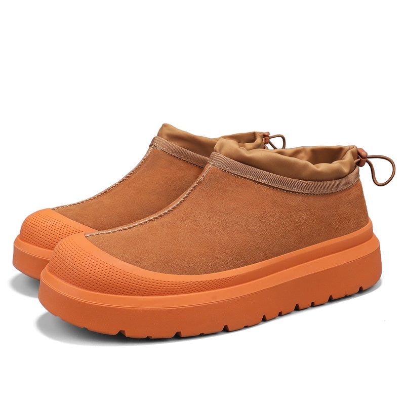 Men's Winter Warmth Wool Snow Boots Waterfoor Non-Silp Cotton Boots Orthopedic Support Winter Slippers-SCSLUXE