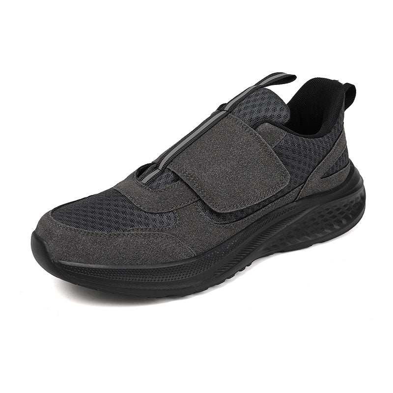 Men‘s’ Slip-On Running Walking Shoes - Zero Laces Comfort, Non-Slip Traction & Cushioned Support