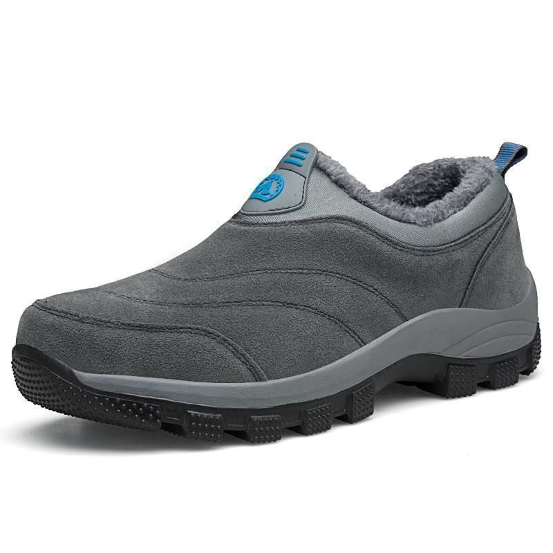 Men's Slip-On Fleece-Lined Hiking Shoes - Winter Warmth & Anti-Slip Grip-SCSLUXE