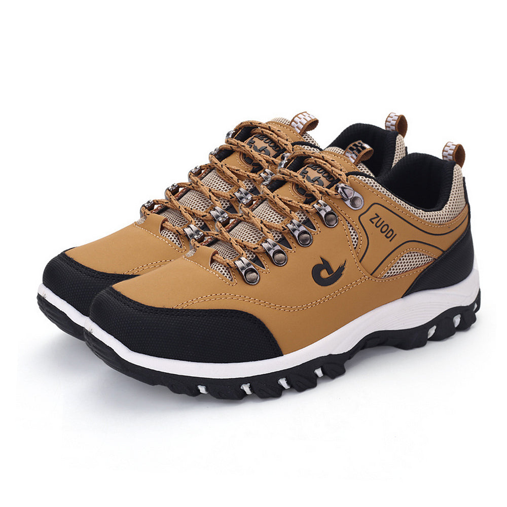 Men's Waterproof Puncture-Resistant Round-Toe Orthopedic Walking Hiking Shoes