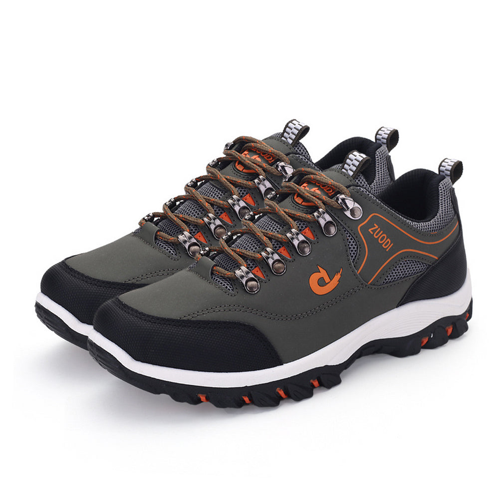 Men's Waterproof Puncture-Resistant Round-Toe Orthopedic Walking Hiking Shoes