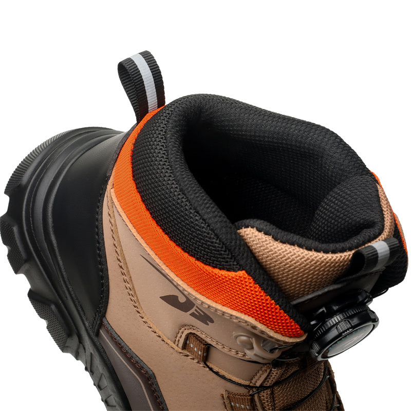 Men's Steel Toe Hand Stitched Cow Leather Boots Motorcycle Boots Work Boots Hiking Boots