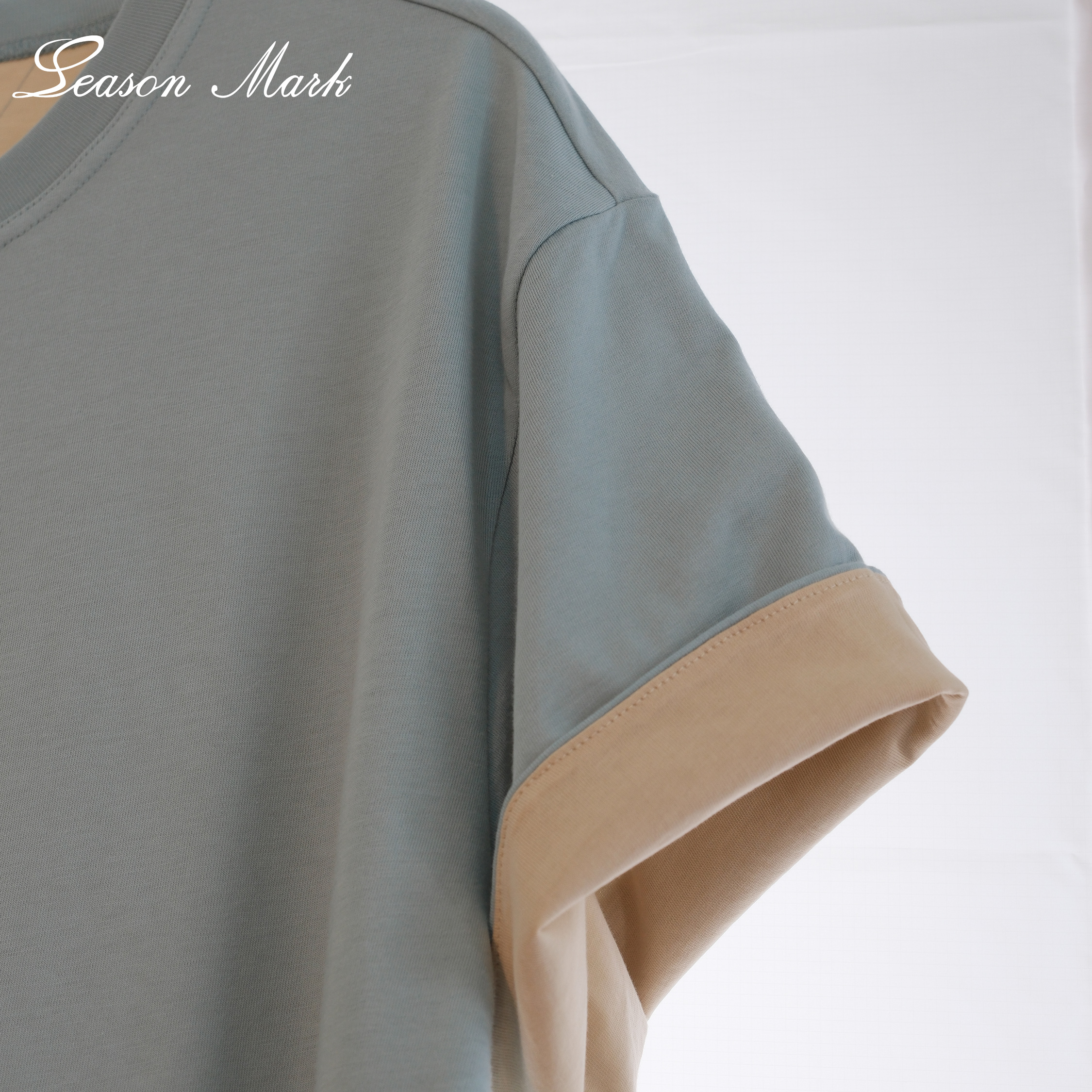 Modern Two-Tone Tee. Clean Style. All-Day Comfort.