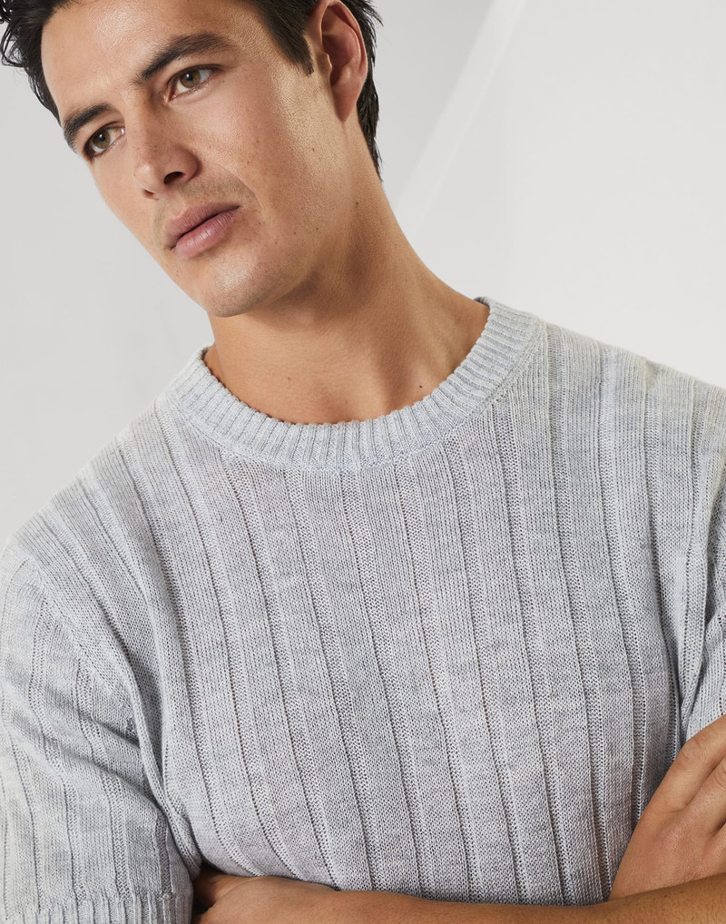 Premium Linen-Cotton Knit T-Shirt