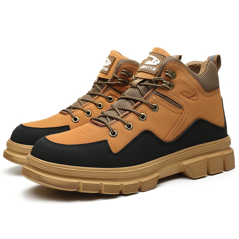 Men’s Steel Toe Outdoor Boots Work Boots Motorcycle Boots – Safety ,Indestructible, Anti-Smash, Puncture-Proof, Waterproof-SCSLUXE