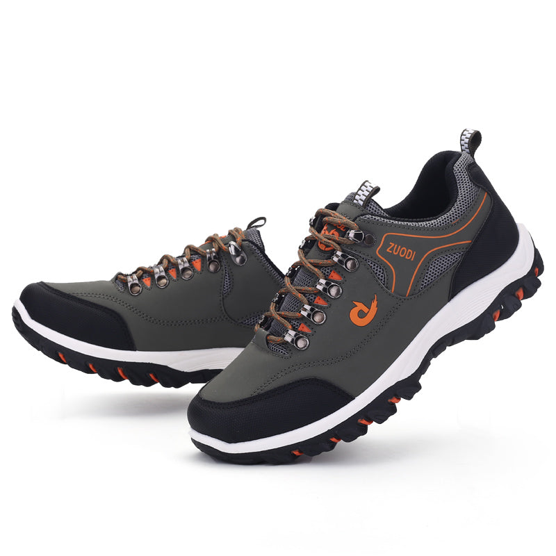 Men's Waterproof Puncture-Resistant Round-Toe Orthopedic Walking Hiking Shoes