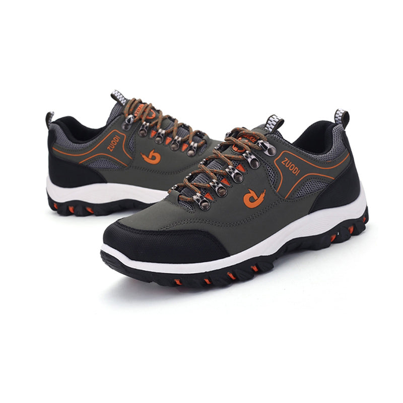 Men's Waterproof Puncture-Resistant Round-Toe Orthopedic Walking Hiking Shoes