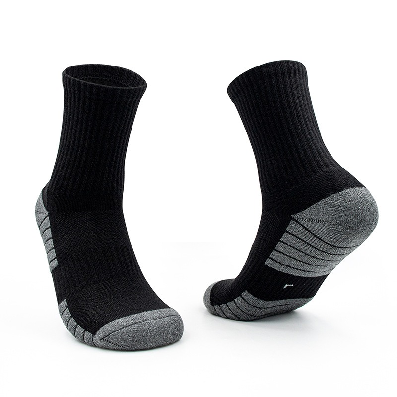 Dallader Men's Athletic Cushioned Crew Socks with Arch Compression for a Secure Fit (3-Pair)