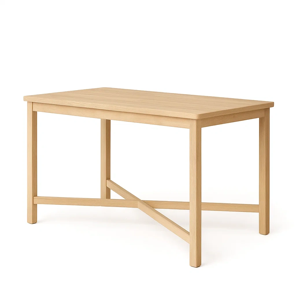 Table de salle à manger rectangulaire en chêne (120x60x75 cm)