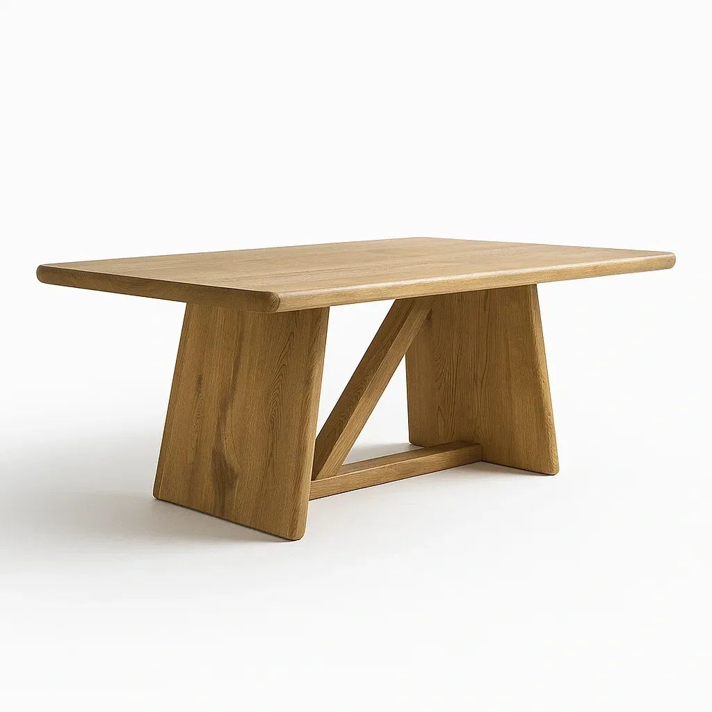 Table de salle à manger en bois massif rectangulaire