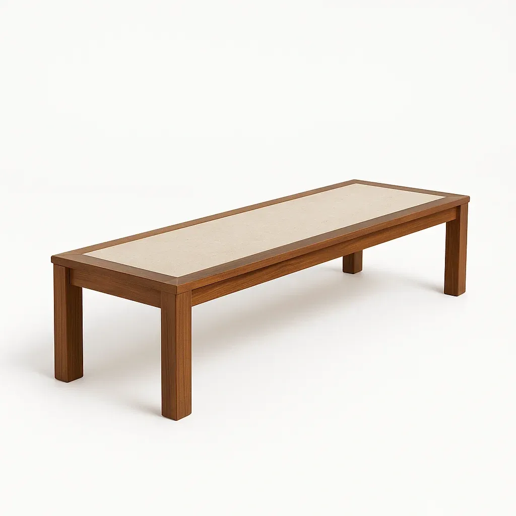 Banc en bois MDF rectangulaire (150 cm x 40 cm x 30 cm)